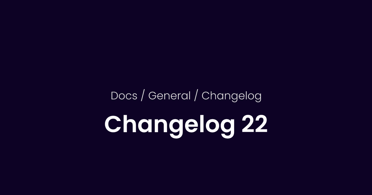 Changelog 22 (08/07)
